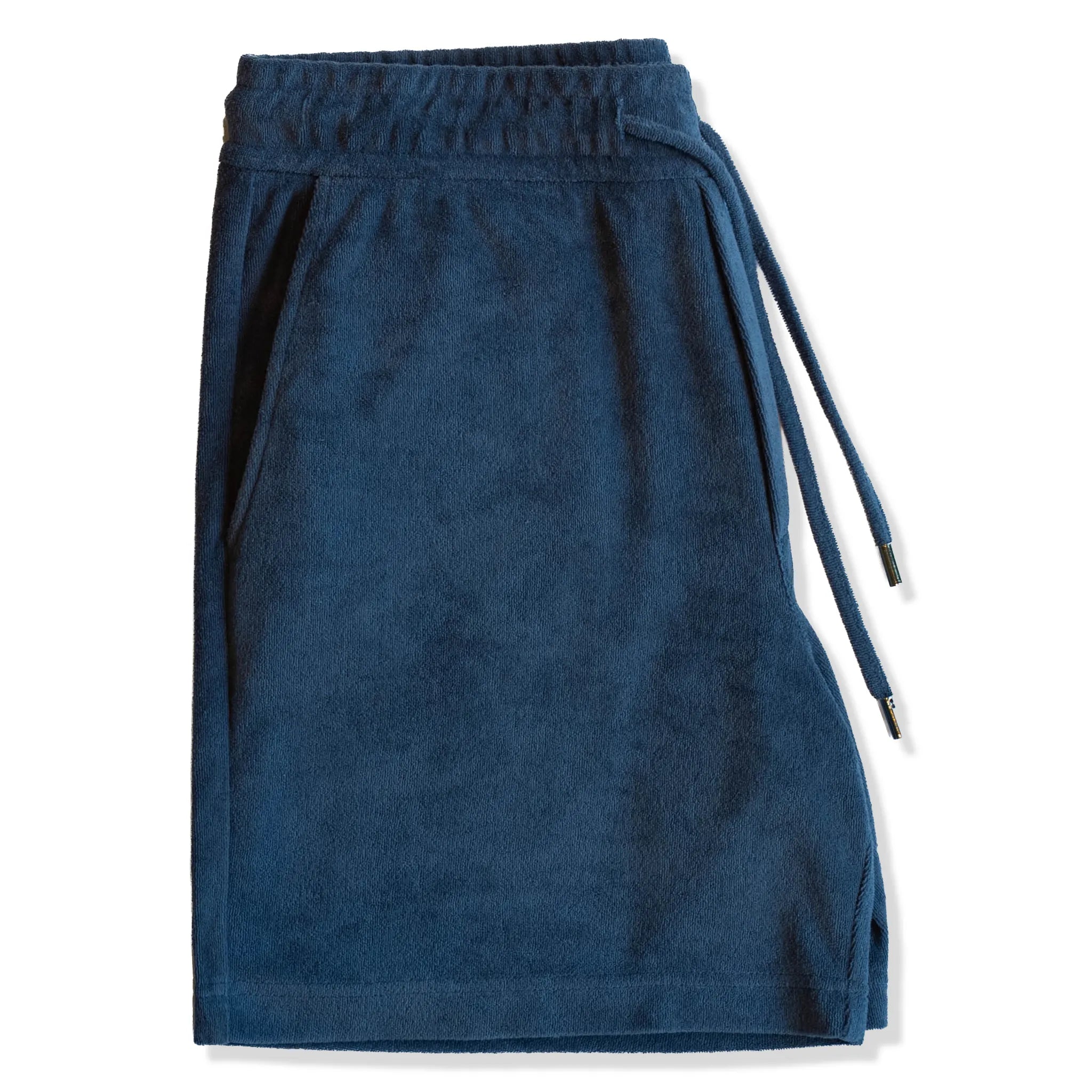 Detailed View of Premio Collective Terry Towelling Deep Blue Shorts